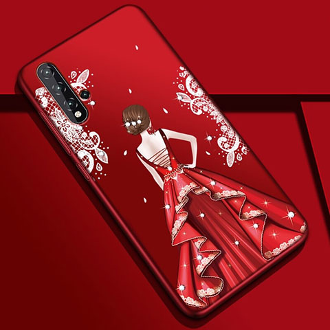 Coque Silicone Dos de Fille Souple Couleur Unie Etui Housse S01 pour Huawei Nova 5 Pro Mixte