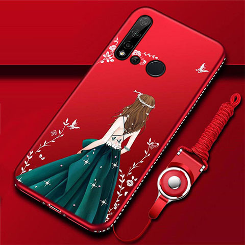 Coque Silicone Dos de Fille Souple Couleur Unie Etui Housse S01 pour Huawei P20 Lite (2019) Mixte