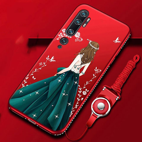 Coque Silicone Dos de Fille Souple Couleur Unie Etui Housse S01 pour Xiaomi Mi Note 10 Pro Mixte