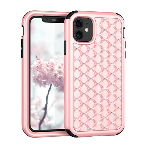 Coque Silicone et Plastique Housse Etui Protection Integrale 360 Degres Bling-Bling U01 pour Apple iPhone 11 Mixte