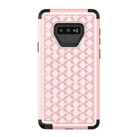 Coque Silicone et Plastique Housse Etui Protection Integrale 360 Degres Bling-Bling U01 pour Samsung Galaxy Note 9 Rose