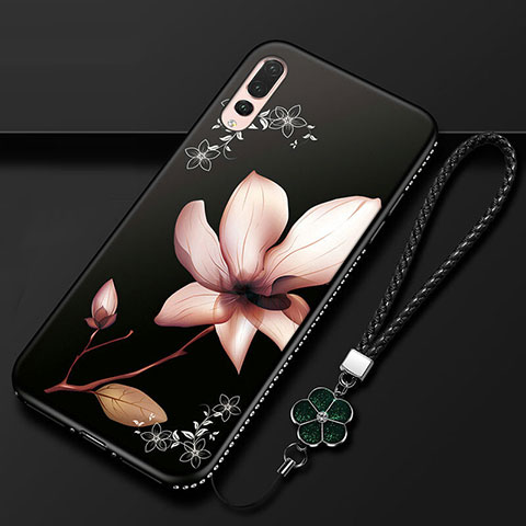 Coque Silicone Fleurs Souple Couleur Unie Etui Housse K01 pour Huawei P20 Pro Mixte