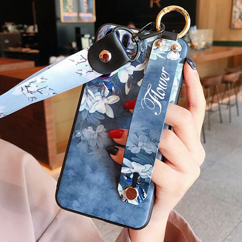 Coque Silicone Fleurs Souple Couleur Unie Etui Housse K02 pour Huawei P30 Pro New Edition Bleu