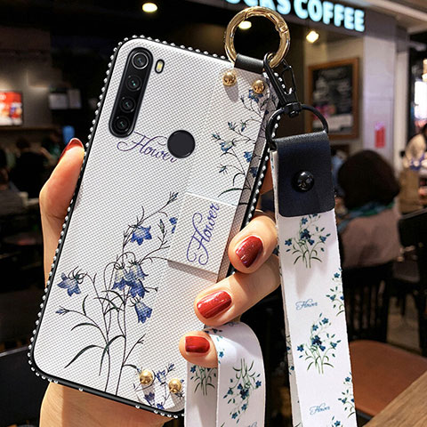 Coque Silicone Fleurs Souple Couleur Unie Etui Housse K02 pour Xiaomi Redmi Note 8T Blanc