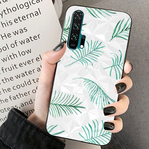 Coque Silicone Fleurs Souple Couleur Unie Etui Housse K03 pour Huawei Honor 20 Pro Cyan