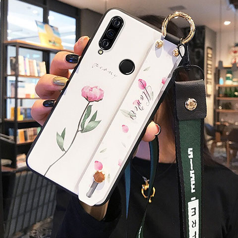 Coque Silicone Fleurs Souple Couleur Unie Etui Housse K03 pour Huawei P30 Lite New Edition Rose