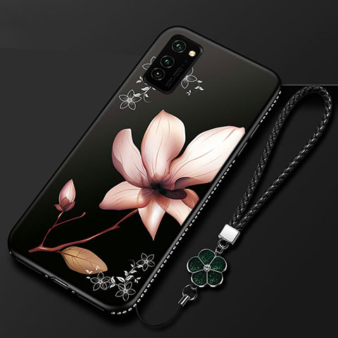 Coque Silicone Fleurs Souple Couleur Unie Etui Housse pour Huawei Honor V30 Pro 5G Mixte