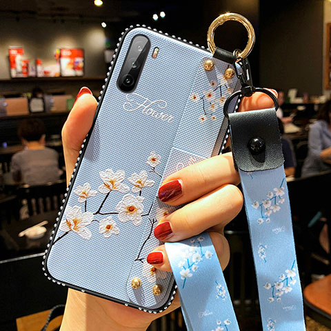 Coque Silicone Fleurs Souple Couleur Unie Etui Housse pour Huawei Mate 40 Lite 5G Bleu Clair