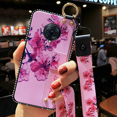 Coque Silicone Fleurs Souple Couleur Unie Etui Housse pour Vivo Nex 3 5G Violet