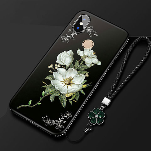 Coque Silicone Fleurs Souple Couleur Unie Etui Housse pour Xiaomi Mi A2 Lite Mixte