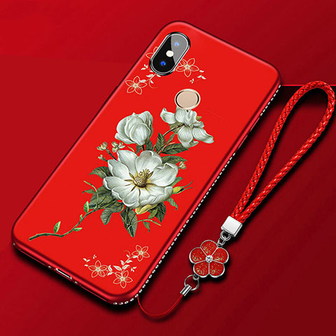 Coque Silicone Fleurs Souple Couleur Unie Etui Housse pour Xiaomi Redmi 6 Pro Colorful