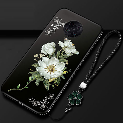 Coque Silicone Fleurs Souple Couleur Unie Etui Housse pour Xiaomi Redmi K30 Pro Zoom Blanc