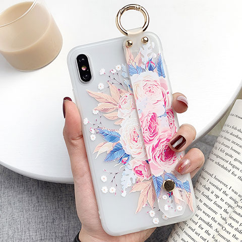 Coque Silicone Fleurs Souple Couleur Unie Etui Housse S02 pour Apple iPhone X Mixte