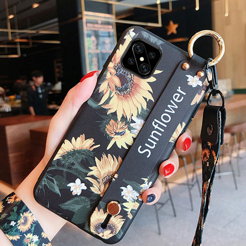 Coque Silicone Fleurs Souple Couleur Unie Etui Housse S03 pour Oppo A92s 5G Orange