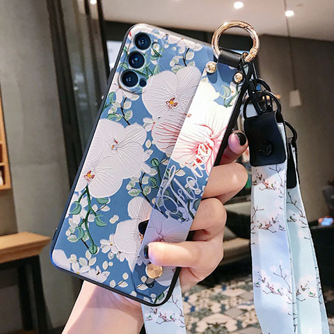 Coque Silicone Fleurs Souple Couleur Unie Etui Housse S03 pour Oppo Reno4 5G Mixte