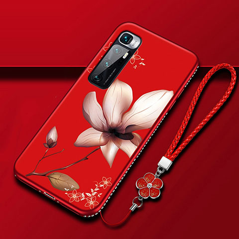 Coque Silicone Fleurs Souple Couleur Unie Etui Housse S03 pour Xiaomi Mi 10 Ultra Rose