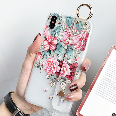 Coque Silicone Fleurs Souple Couleur Unie Etui Housse S04 pour Apple iPhone X Vert