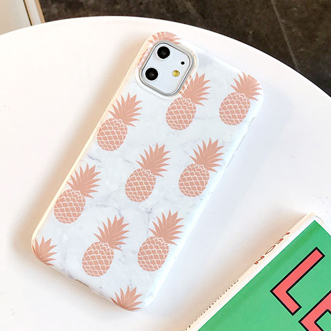 Coque Silicone Fruit Souple Couleur Unie Etui Housse pour Apple iPhone 11 Blanc