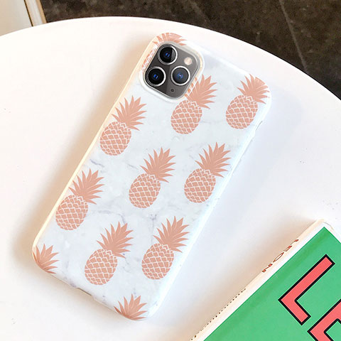 Coque Silicone Fruit Souple Couleur Unie Etui Housse pour Apple iPhone 11 Pro Max Blanc