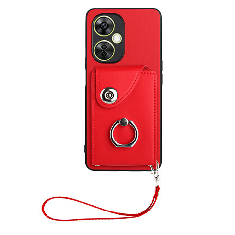 Coque Silicone Gel Motif Cuir Housse Etui BF1 pour OnePlus Nord CE 3 Lite 5G Rouge