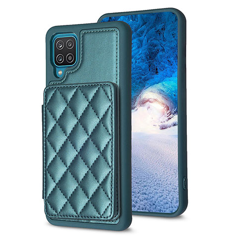 Coque Silicone Gel Motif Cuir Housse Etui BF1 pour Samsung Galaxy F12 Vert