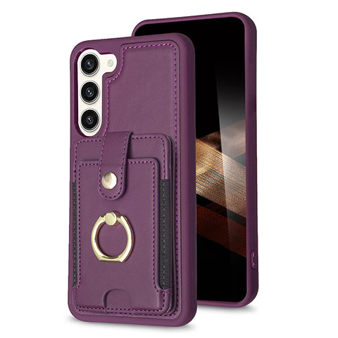 Coque Silicone Gel Motif Cuir Housse Etui BF2 pour Samsung Galaxy S24 5G Violet