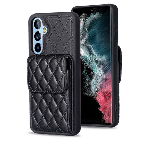 Coque Silicone Gel Motif Cuir Housse Etui BF4 pour Samsung Galaxy A54 5G Noir