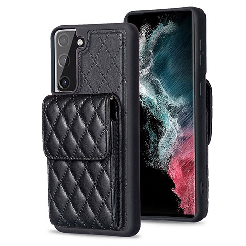 Coque Silicone Gel Motif Cuir Housse Etui BF4 pour Samsung Galaxy S21 FE 5G Noir