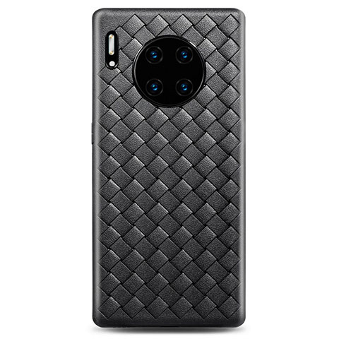 Coque Silicone Gel Motif Cuir Housse Etui D01 pour Huawei Mate 30 Pro 5G Noir