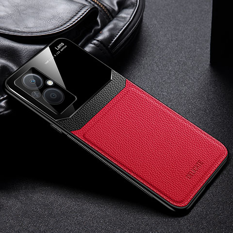 Coque Silicone Gel Motif Cuir Housse Etui FL1 pour OnePlus Nord N20 5G Rouge