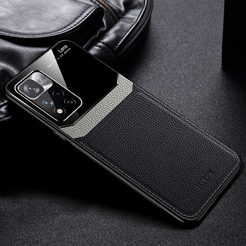 Coque Silicone Gel Motif Cuir Housse Etui FL1 pour Xiaomi Mi 11i 5G (2022) Noir