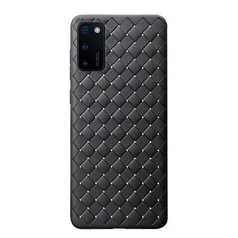 Coque Silicone Gel Motif Cuir Housse Etui H01 pour Huawei Honor V30 5G Noir