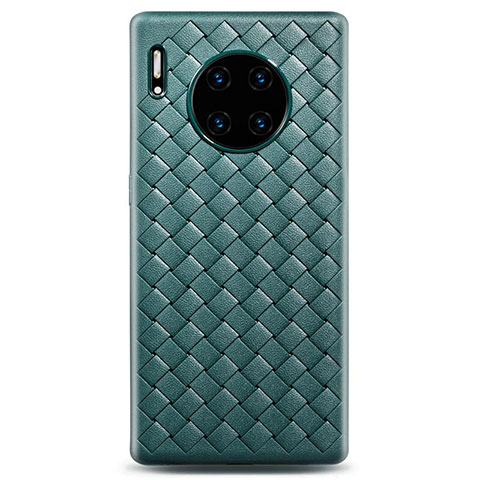 Coque Silicone Gel Motif Cuir Housse Etui H01 pour Huawei Mate 30 5G Vert