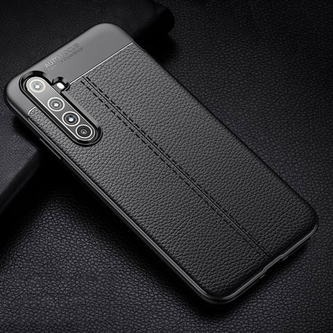 Coque Silicone Gel Motif Cuir Housse Etui H01 pour Realme X50 Pro 5G Noir