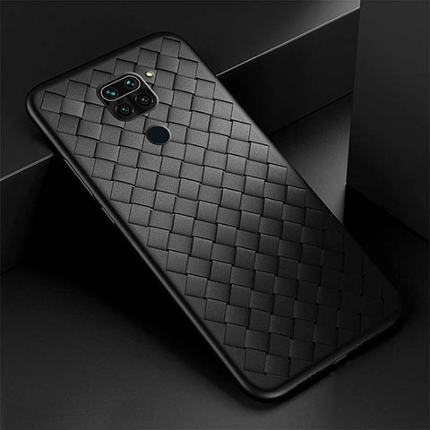 Coque Silicone Gel Motif Cuir Housse Etui H01 pour Xiaomi Redmi 10X 4G Noir