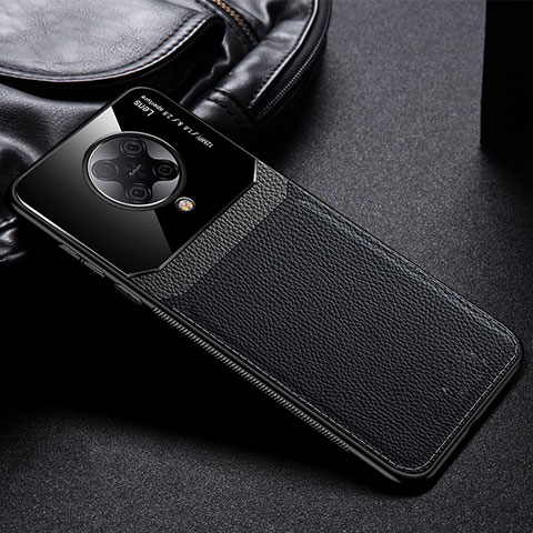 Coque Silicone Gel Motif Cuir Housse Etui H01 pour Xiaomi Redmi K30 Pro 5G Noir