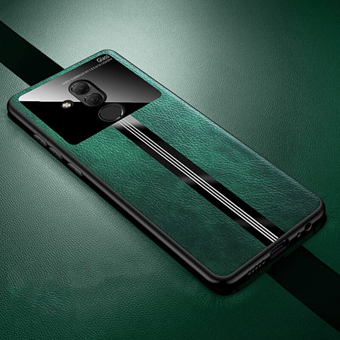 Coque Silicone Gel Motif Cuir Housse Etui H02 pour Huawei Mate 20 Lite Vert