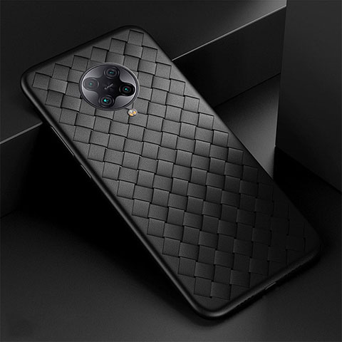 Coque Silicone Gel Motif Cuir Housse Etui H02 pour Xiaomi Poco F2 Pro Noir