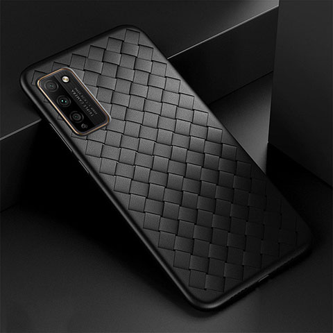 Coque Silicone Gel Motif Cuir Housse Etui H03 pour Huawei Honor 30 Lite 5G Noir