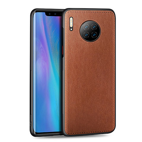 Coque Silicone Gel Motif Cuir Housse Etui H03 pour Huawei Mate 30 Pro Orange