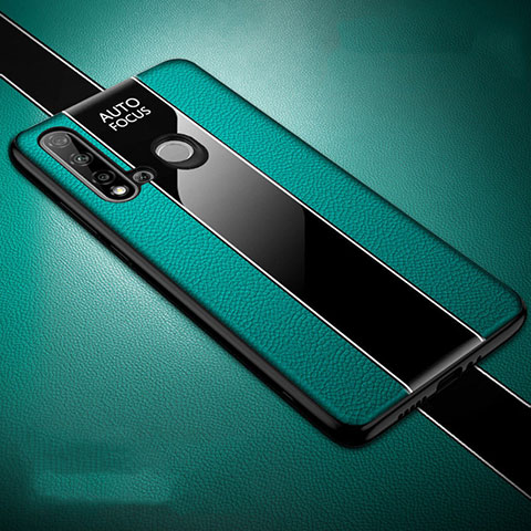 Coque Silicone Gel Motif Cuir Housse Etui H03 pour Huawei P20 Lite (2019) Vert