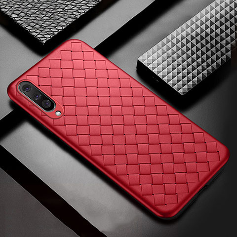 Coque Silicone Gel Motif Cuir Housse Etui H03 pour Samsung Galaxy A70 Rouge