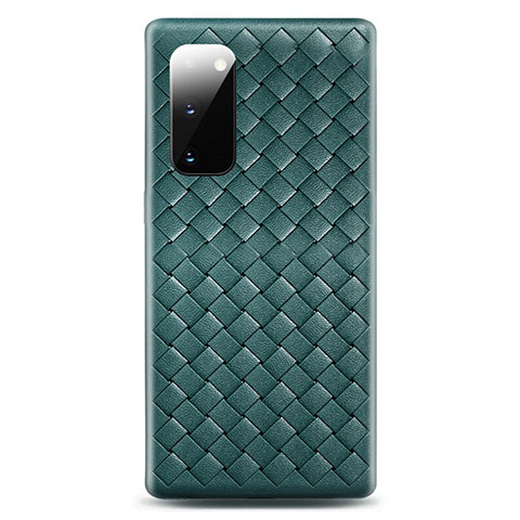 Coque Silicone Gel Motif Cuir Housse Etui H03 pour Samsung Galaxy S20 5G Vert