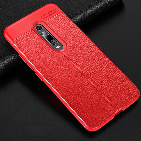 Coque Silicone Gel Motif Cuir Housse Etui H03 pour Xiaomi Mi 9T Rouge