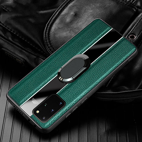 Coque Silicone Gel Motif Cuir Housse Etui H04 pour Samsung Galaxy S20 Plus 5G Vert