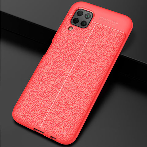 Coque Silicone Gel Motif Cuir Housse Etui H06 pour Huawei Nova 6 SE Rouge