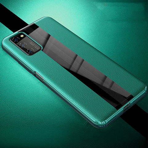 Coque Silicone Gel Motif Cuir Housse Etui pour Huawei Honor View 30 5G Vert