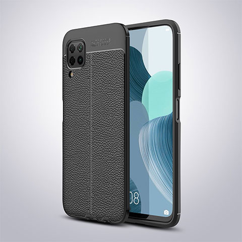 Coque Silicone Gel Motif Cuir Housse Etui pour Huawei Nova 6 SE Noir