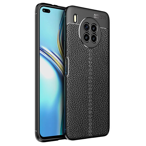 Coque Silicone Gel Motif Cuir Housse Etui pour Huawei Nova 8i Noir