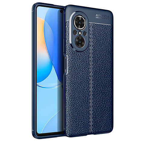 Coque Silicone Gel Motif Cuir Housse Etui pour Huawei Nova 9 SE Bleu